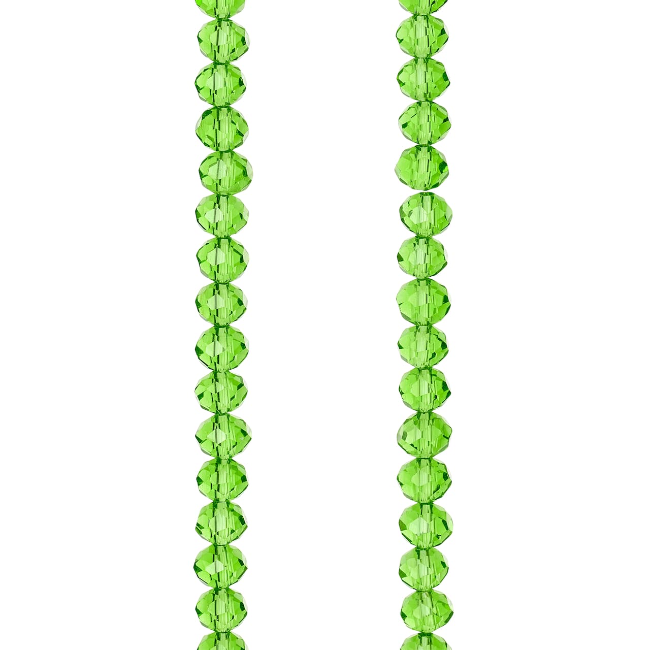 Green Faceted Glass Rondel Beads, 6mm by Bead Landing&#x2122;